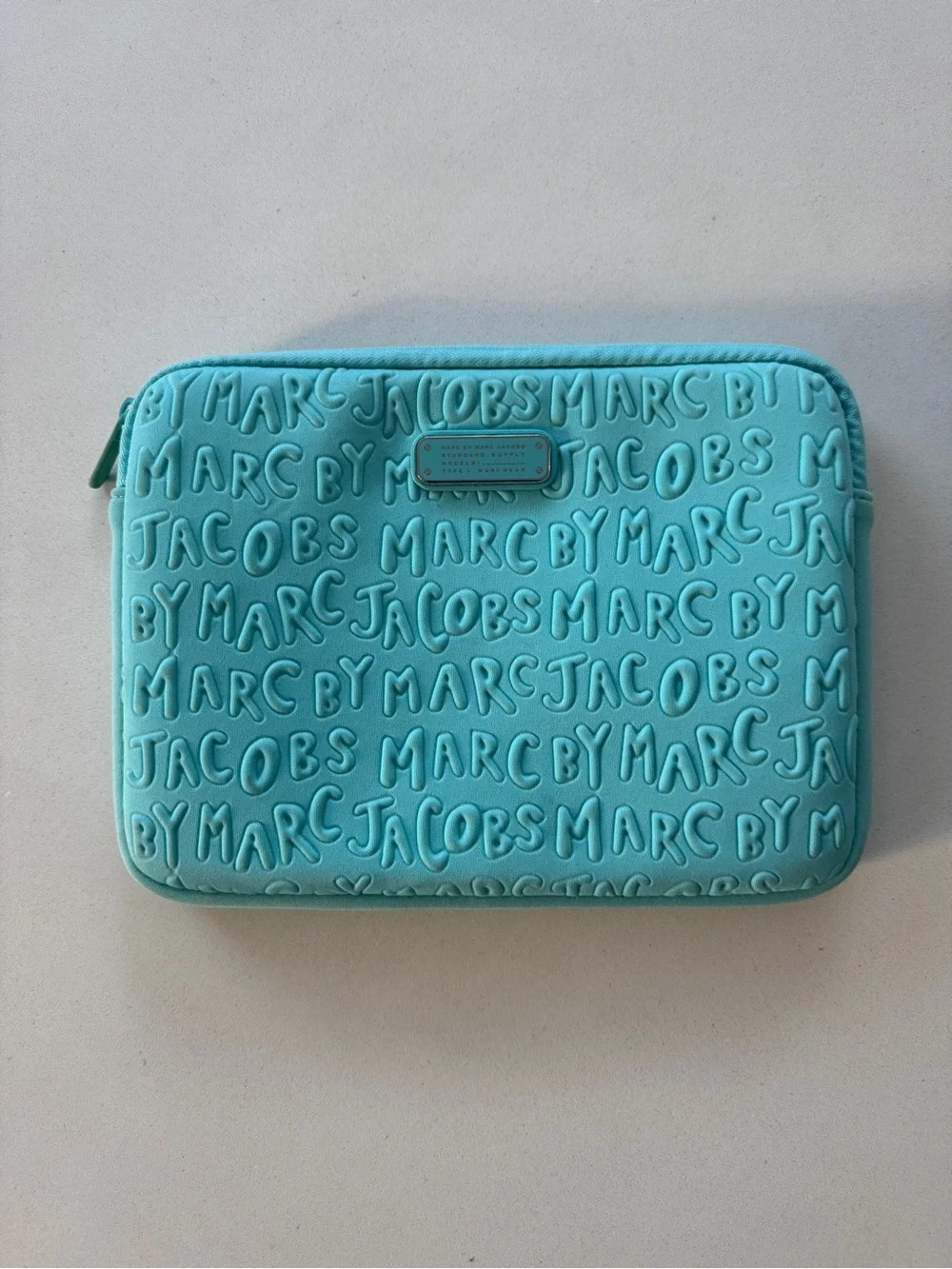 Marc by Marc Jacobs Teal Embossed Tablet iPad Sleeve